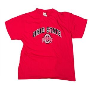 Vintage Ohio State University College School Sports Embroidered Logo Shirt Sz XL